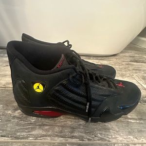 Jordan Men’s Black Red Yellow Athletic Basketball Shoes